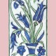 Isnik tile with a vase of flowers